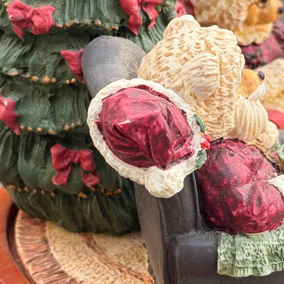 Robert Raikes Santa & Mrs Claus Bears Music Box Plays Here Comes Santa Claus Vtg - Picture 9 of 13